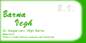 barna vegh business card